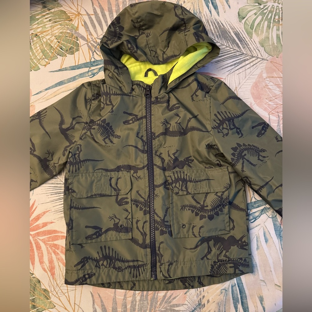Toddler kids Dinosaur Print Rain Jacket